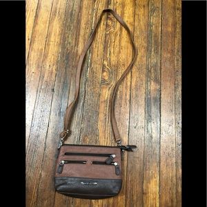 Stone Mountain Shoulder Bag Two Tone Brown